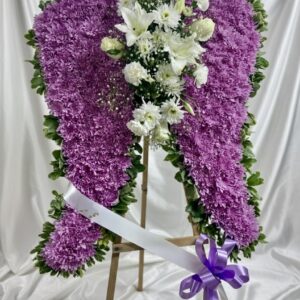 Angel wings standing spray lavender & white G1-42028LW
