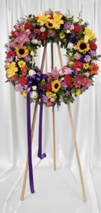 Sunflower Multicolor standing wreath G1-42029SMC