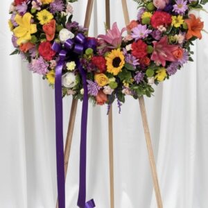 Sunflower Multicolor standing wreath G1-42029SMC