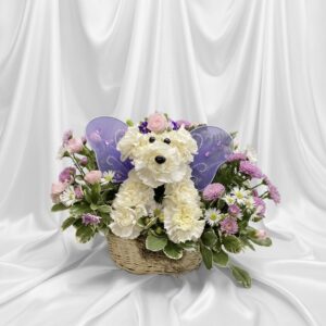 Carnation bear with purple wings G1-42065
