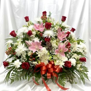 White red and pink large basket G1-42063