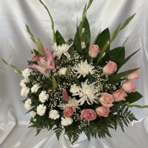 Pink roses & pink lily G1-42082_