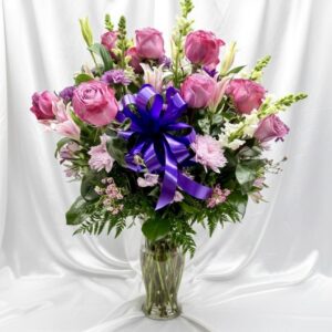Pink Roses & white lylis G1-42093